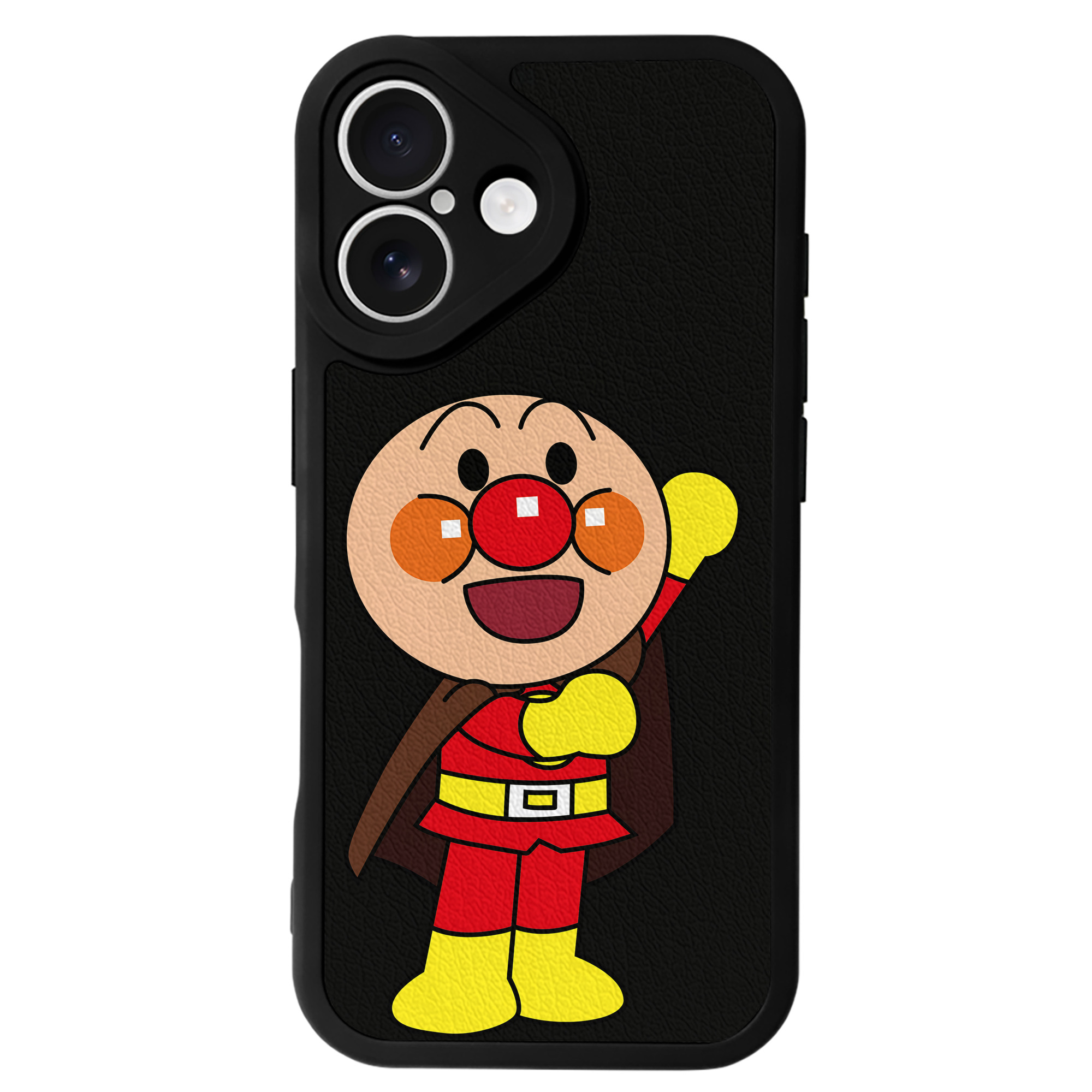 （画像用） アンパンマン Anpanman 【iPhone 16シリーズ対応】シリコンスマホケース（レザー調） 材質：シリコン